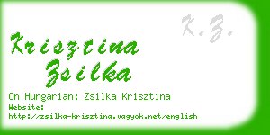 krisztina zsilka business card